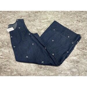 Christopher & Banks Hummingbird Dark Wash Denim Dress Jumper X-Large NWT